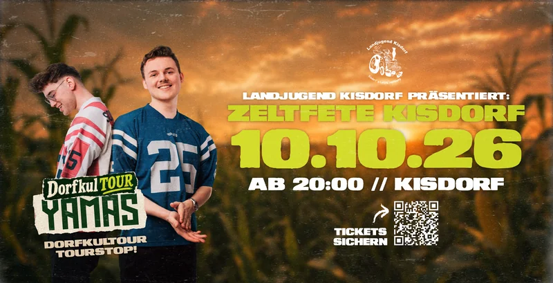 Zeltfete Kisdorf am 10. Oktober 2026 mit YAMAS